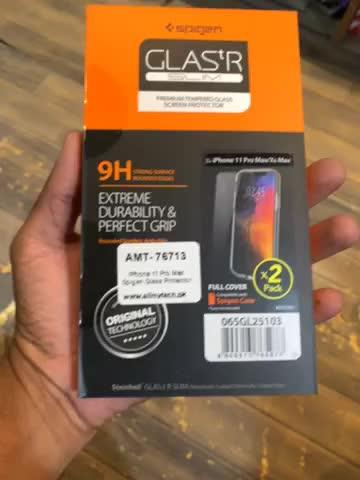 iPhone 11 Pro Max / iPhone XS Max Screen Protector GLAS.tR Slim Full Cover - 2 PACK - 065GL25103 - Customer Photo From Malik mohsin