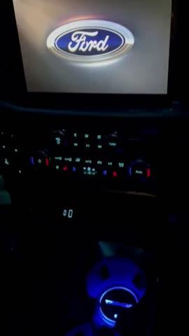 2021 - 2023 F150 LED RGB Cup Holder Coaster Light Kit - Customer Photo From Tracy Y.