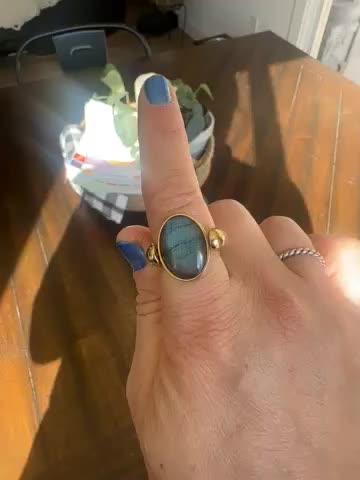 Luxe Labradorite Oval Crystal Element - Customer Photo From Erin Hollingshead