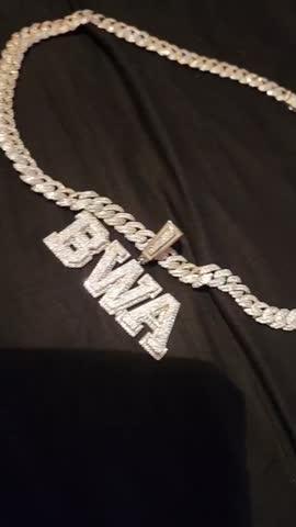 Custom Letters Two Layer Glow In The Dark Necklace - Customer Photo From BWA B.