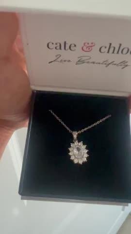 Sage "Wisdom" 18k White Gold Plated Pendant Necklace - Customer Photo From Erika 