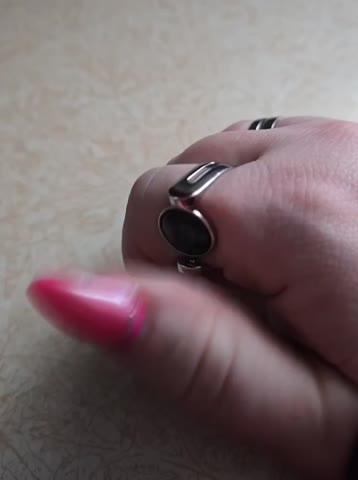 Black Picasso Crystal Fidget Ring - Customer Photo From Deborah Long