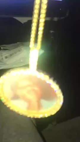 LARGE 3D CIRCLE CUSTOM PICTURE PENDANT - Customer Photo From Anthony W.