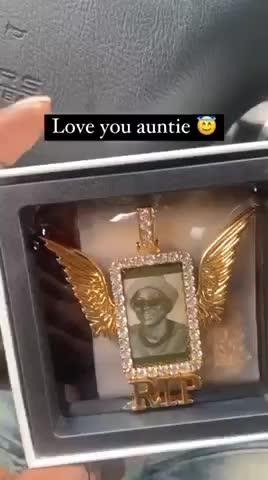 RIP WING 3D CUSTOM PICTURE PENDANT - Customer Photo From Dontae R.