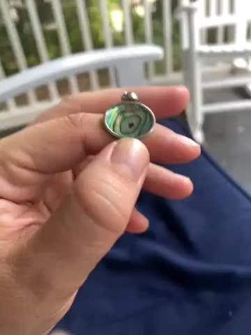 Abalone Shell Oval Crystal Spinner - Customer Photo From Juliana S.