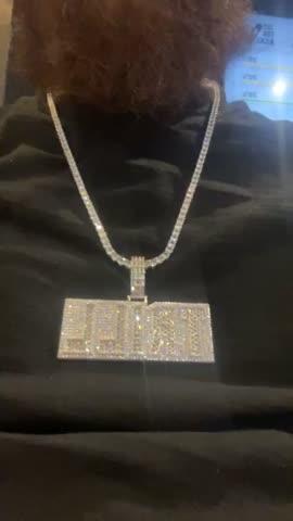 Custom Letters Baguette Two Layer Necklace - Customer Photo From Trevor B.