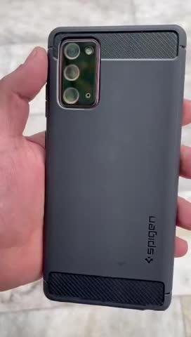 Galaxy Note 20 Rugged Armor Spigen  ACS01417 - Matte Black - Customer Photo From Mukaram aziz