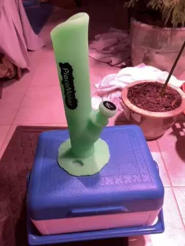 Piecemaker Kermit Silicone Bong - Customer Photo From Logan Taylor
