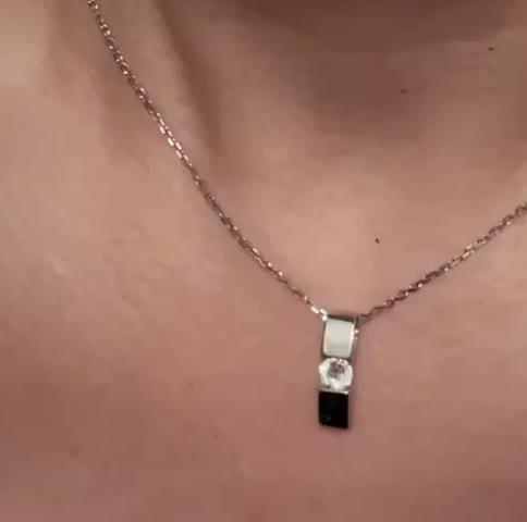 Nailea 18k White Gold Plated Pendant Necklace - Customer Photo From Shay