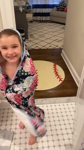 Hayley Ruffled Hooded Towel - Customer Photo From Marisa Huthwaite