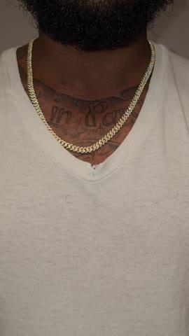 925S & VVS Moissanite 6.5MM Prong Cuban Link Chain - Customer Photo From Enis G.