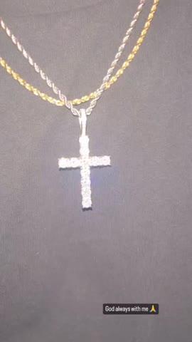 4.51 Carat VVS Moissanite Cross In White Gold - Customer Photo From Thomas J.