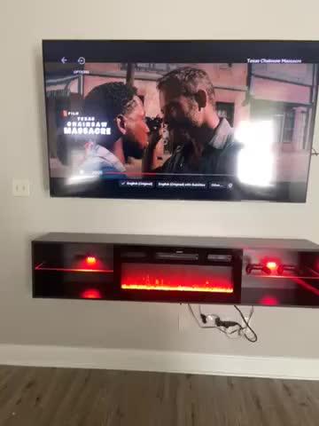 Lima BL-EF Floating Fireplace TV Stand - Customer Photo From Jamarcis Shaw