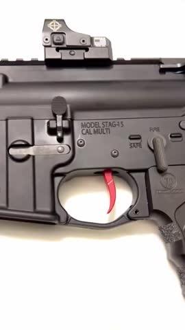 Rise Armament RAVE 140 Drop-in Trigger Flat / Curved - Curved, Red - Customer Photo From CHRISTOPHER MOGER