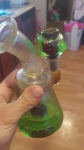 Ooze Glyco Glycerin Chilled Glass Bong - Customer Photo From Hali H.