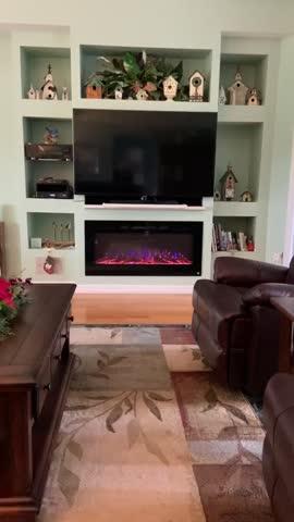 The Sideline 45 Inch Recessed Smart Electric Fireplace 80025 - Customer Photo From ROBERT RANDOLPH