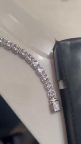 Glacier Clustered Tennis Bracelet in White Gold - Customer Photo From Ricky D.