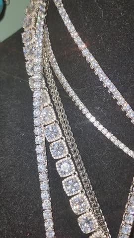 4mm 18K Gold-Plated Iced BlingBling Tennis Chain - Customer Photo From Anthony B.