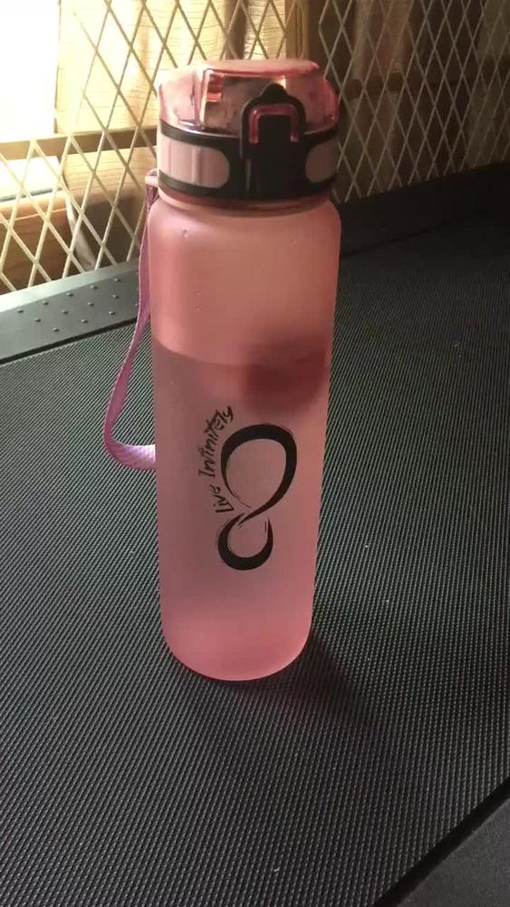 34oz Sports Water Bottle with Fruit Infuser, Time Markings & Shaker Ball - Customer Photo From Michelle Soliz 