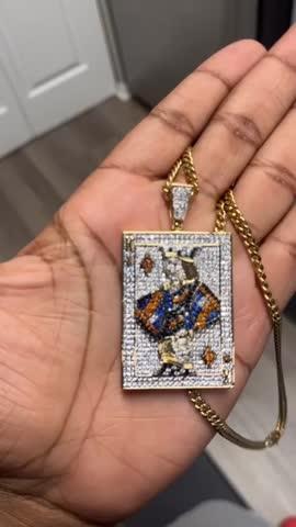 Poker King Iced Necklace - Customer Photo From Ty H.
