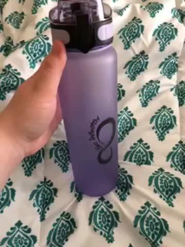 34oz Sports Water Bottle with Fruit Infuser, Time Markings & Shaker Ball - Customer Photo From Caitlin Bryson
