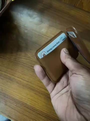 Magsafe Wallet & Stand by ESR made from Vegan Leather by ESR - Tan Brown Suede - Customer Photo From Adeel Siddiqui