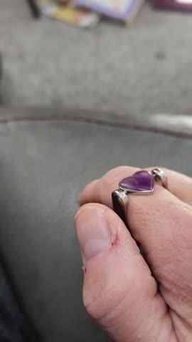 Heart-Shaped Amethyst Crystal Spinner - Customer Photo From Beverly W.