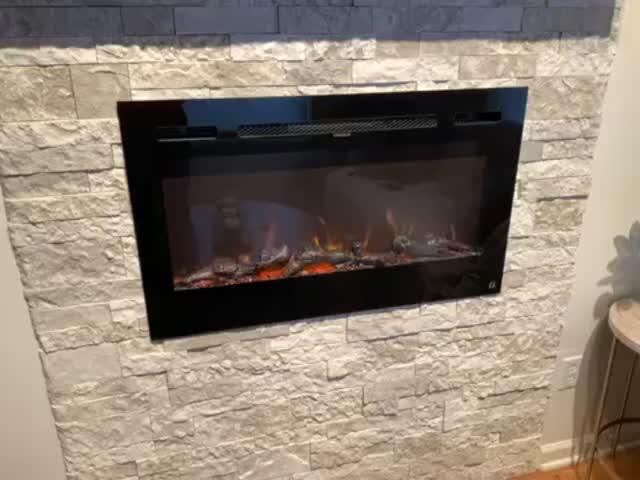 The Sideline 36 Inch Recessed Smart Electric Fireplace 80014 - Customer Photo From Rob Ambrosetti