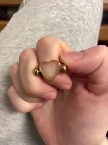 Heart Symbol Fidget Ring - Customer Photo From Catherine DuPuy