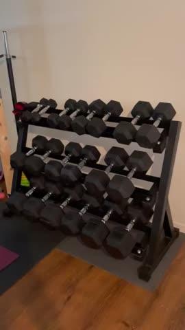 Bundle: Hex Dumbbells & Rack - Customer Photo From Renee Houle