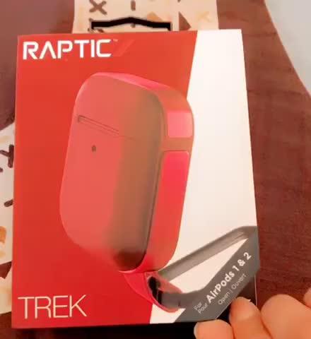 Raptic Trek Airpods 1 / 2 Case - Anodized Aluminum, TPU, and Polycarbonate Protective Case - Red - Customer Photo From Fahda Bhutto