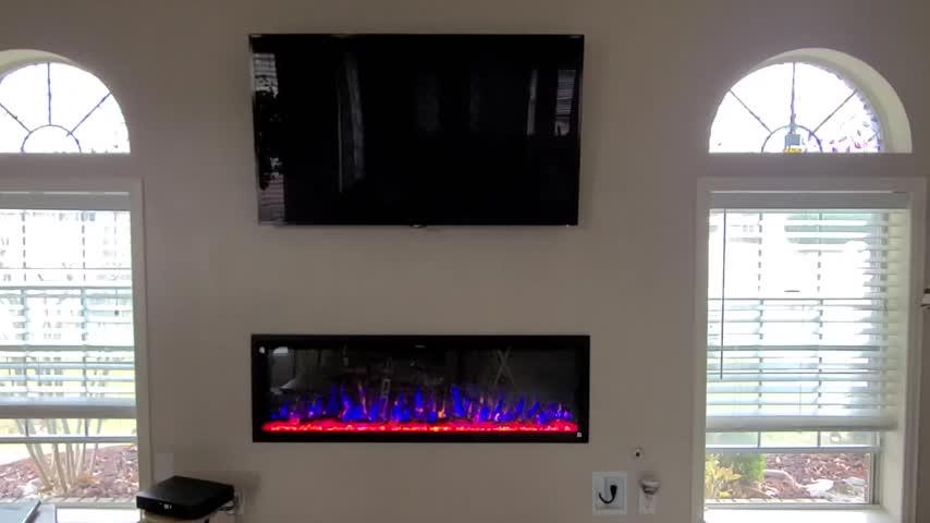 Sideline Elite 60 Inch Recessed Smart Electric Fireplace 80037 - Customer Photo From M Mart