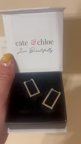 Annalise 18k White Gold Plated Silver Hoop Earrings - Customer Photo From Erica