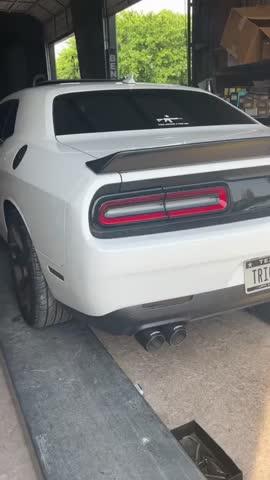 3" Dual Cat Back Quad Tips w/ Carbon Fiber Tips (Race ) T304 SS Dodge Challenger 6.2L, 6.4L HEMI 2015-2023, 5.7L HEMI 2017-2023 - Customer Photo From Joshua Mims