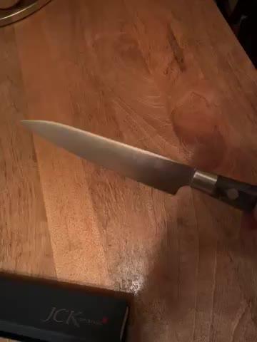 Hattori Forums FH Series Limited Edition "SNOW IN THE DARK" Petty (120mm and 150mm, Dupont Corian® Handle) - Customer Photo From Emily w