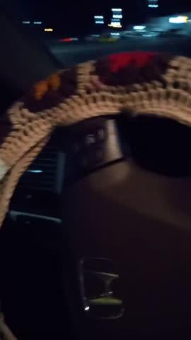 Crochet Steering Wheel Cover, 15" - Cream - Customer Photo From Amanda Kirkman
