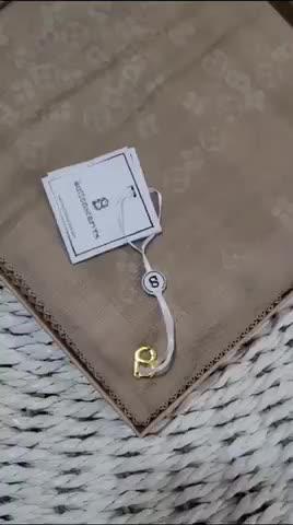 Monogram Scramble Voile Square - Wheat - Customer Photo From Rendi Aprianto