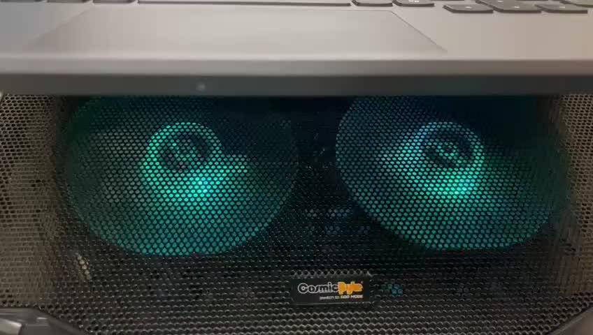 Cosmic Byte Wind RGB Laptop Cooling Pad, Dual 120mm RGB Fans,Supports up to 15.6" Laptops - Customer Photo From Vaibhav Arora
