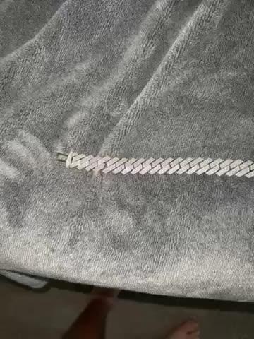 20mm Extended Clasp Prong Cuban Chain - Customer Photo From Chris H.