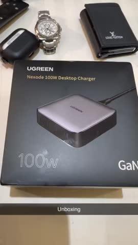 UGREEN 100W USB C Charger, Nexode 4 Ports USB C Charging Station, PPS Support, GaN Fast Desktop Charger Compatible with MacBook Pro, Dell XPS 15, iPhone 14 Pro Max/13, Galaxy S23 Ultra, iPad, Steam Deck and More - 90736 - Customer Photo From Sohaib Yousaf
