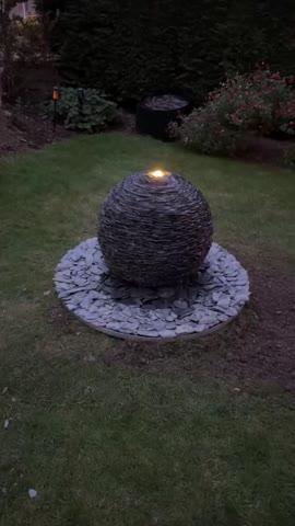 Slate Ball Water Feature with Complete Kit (Sizes 400mm up to 900mm) - Customer Photo From Martin Gunson