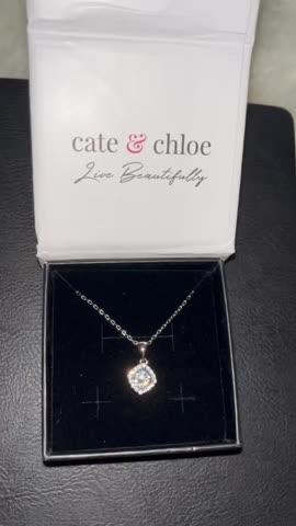 Celeste 18k White Gold Plated Pendant Necklace with Crystals - Customer Photo From MotherOfDragons