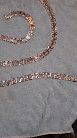 8mm Iced Square Baguette Tennis Chain - Customer Photo From Jasmine H.