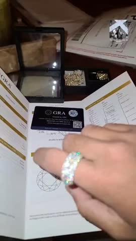 925S & VVS Moissanite Layered Diamond Ring White Gold - Customer Photo From Lou N.
