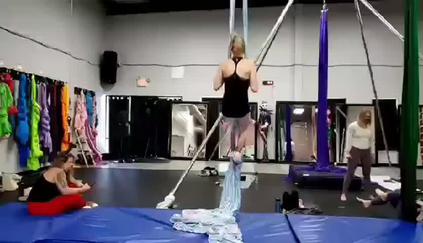 Printed Aerial Silks Set with All Hardware - Customer Photo From Allison Gast