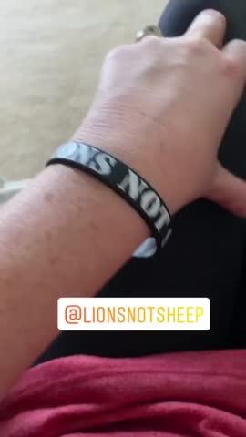 LIONS NOT SHEEP Wristband - Customer Photo From brandi mandeville