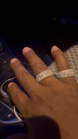 925S & VVS Moissanite Layered Diamond Ring 18K Gold - Customer Photo From Christopher B.