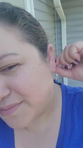 Moissanite by Cate & Chloe Talia Sterling Silver Dangle Earrings with Moissanite and 5A Cubic Zirconia Crystals - Customer Photo From Mary S.