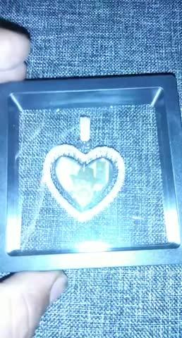 3D Spinning 2-Faced Heart Custom Picture Pendant - Customer Photo From Donte B.