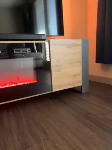 Woody BL-EF Fireplace TV Stand - Customer Photo From Javier Rodriguez